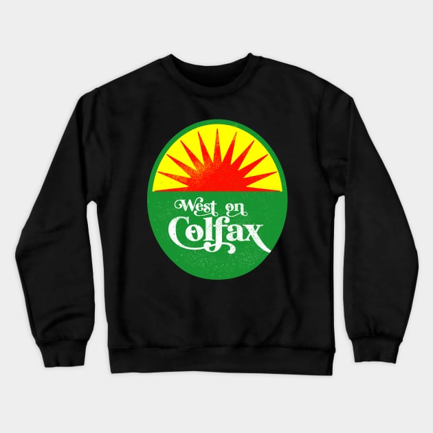 West on Colfax - truck stop sunset Crewneck Sweatshirt by ScottCarey